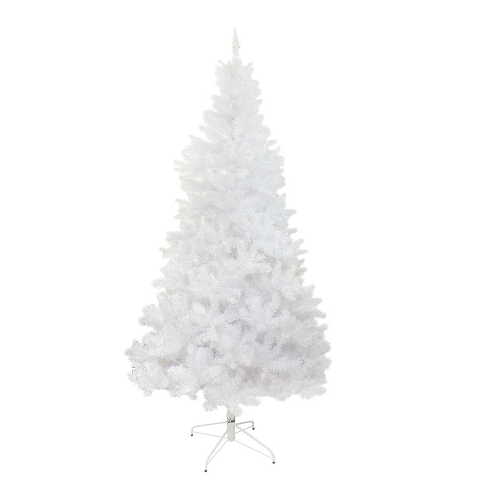 9.5' White Full Glimmer Iridescent Spruce Artificial Christmas Tree - Unlit. Picture 1