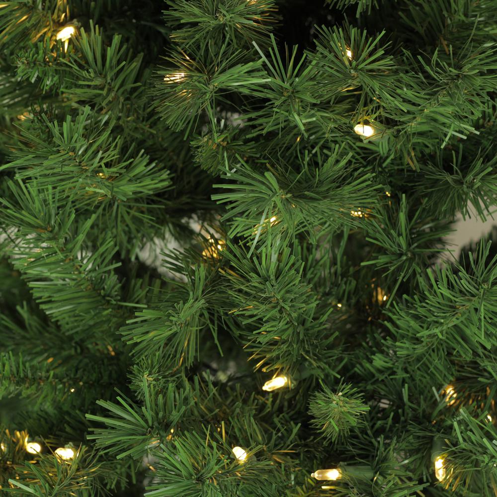 7' Pre-Lit Slim Glacier Pine Artificial Christmas Tree - Multicolor LED Lights. Picture 3