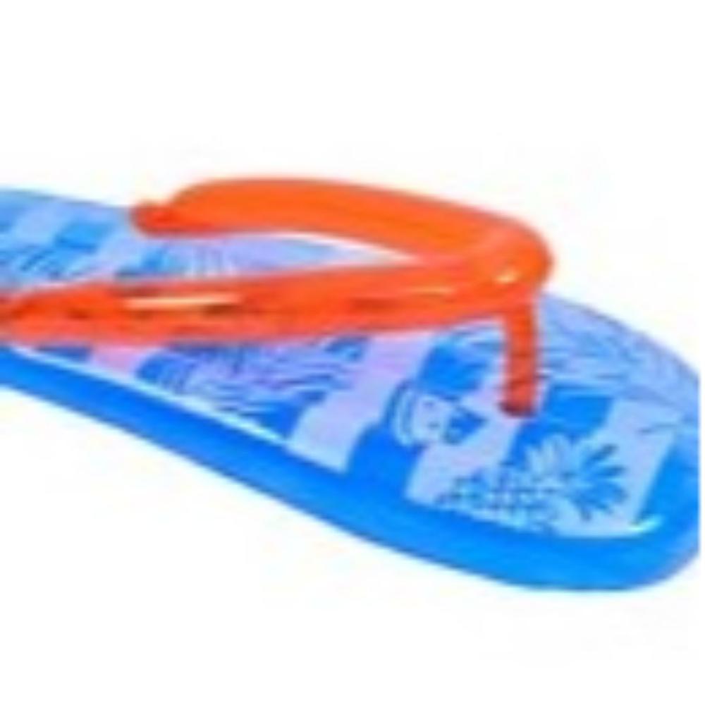 5.75' Inflatable Blue and Orange Jumbo Flip Flop Pool Float. Picture 2