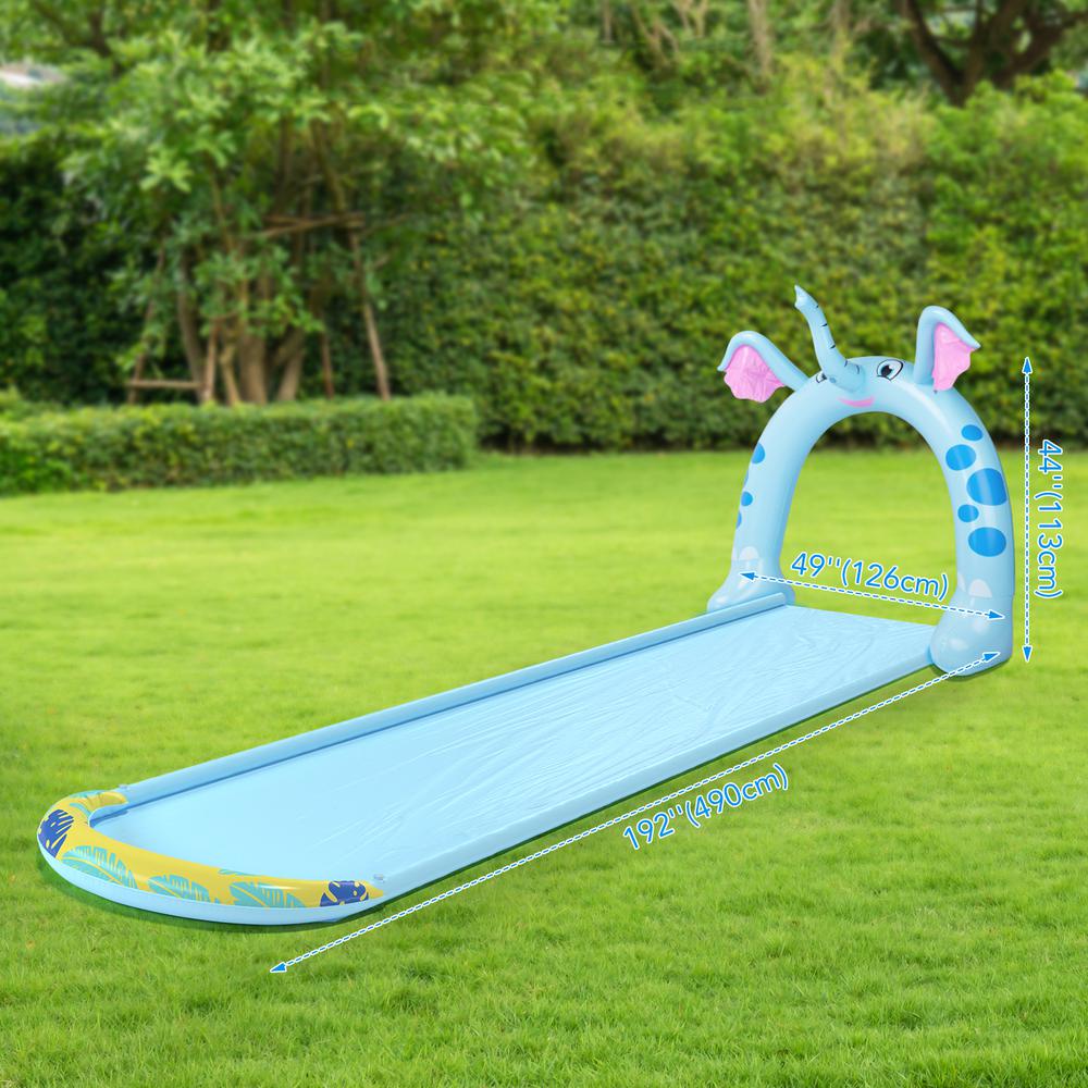 16ft Inflatable Elephant Arch Sprayer Slide Outdoor Kids Water Toy. Picture 4