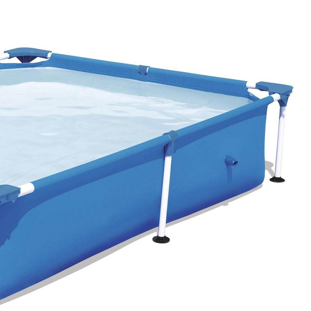 7.25ft x 17in Rectangular Framed Above Ground Swimming Pool with Filter Pump. Picture 3