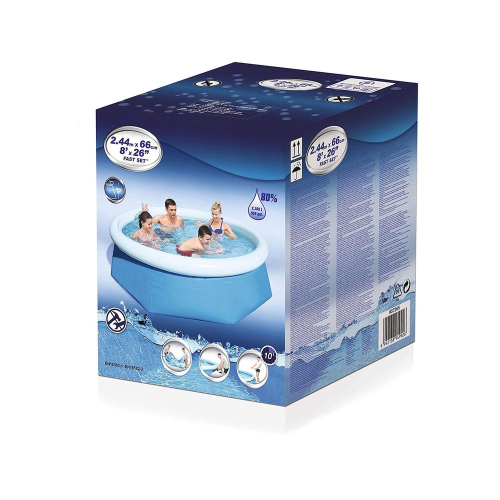 8ft Round Inflatable Easy Set Kids Swimming Pool with Filter Pump. Picture 3