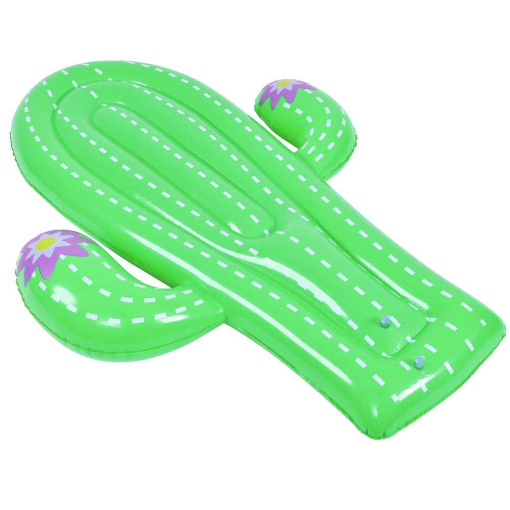 5.75' Inflatable Green Jumbo Cactus Shaped Pool Float. Picture 3