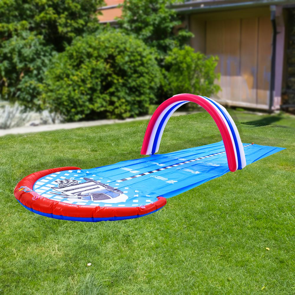 Inflatable Ground Race Track Water Slide - 16' - 2-Person. Picture 2