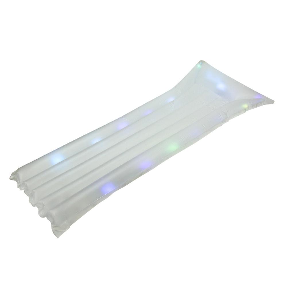 67.75" Inflatable Clear Swimming Pool Multi Color LED Lighted Air Mattress. Picture 3