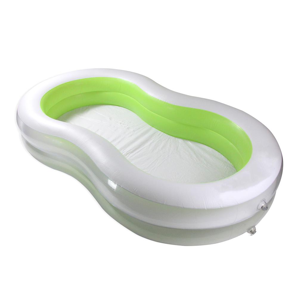 94.5" Green and White Inflatable Figure 8 Swimming Pool. Picture 2