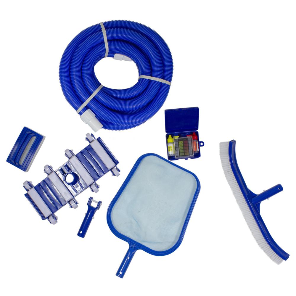 7-Piece Blue Assorted Pool Maintenance Cleaning Kit. Picture 1