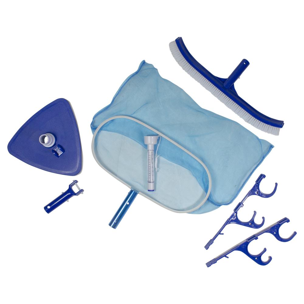 6-Piece Blue Assorted Pool Maintenance Cleaning Kit. Picture 1