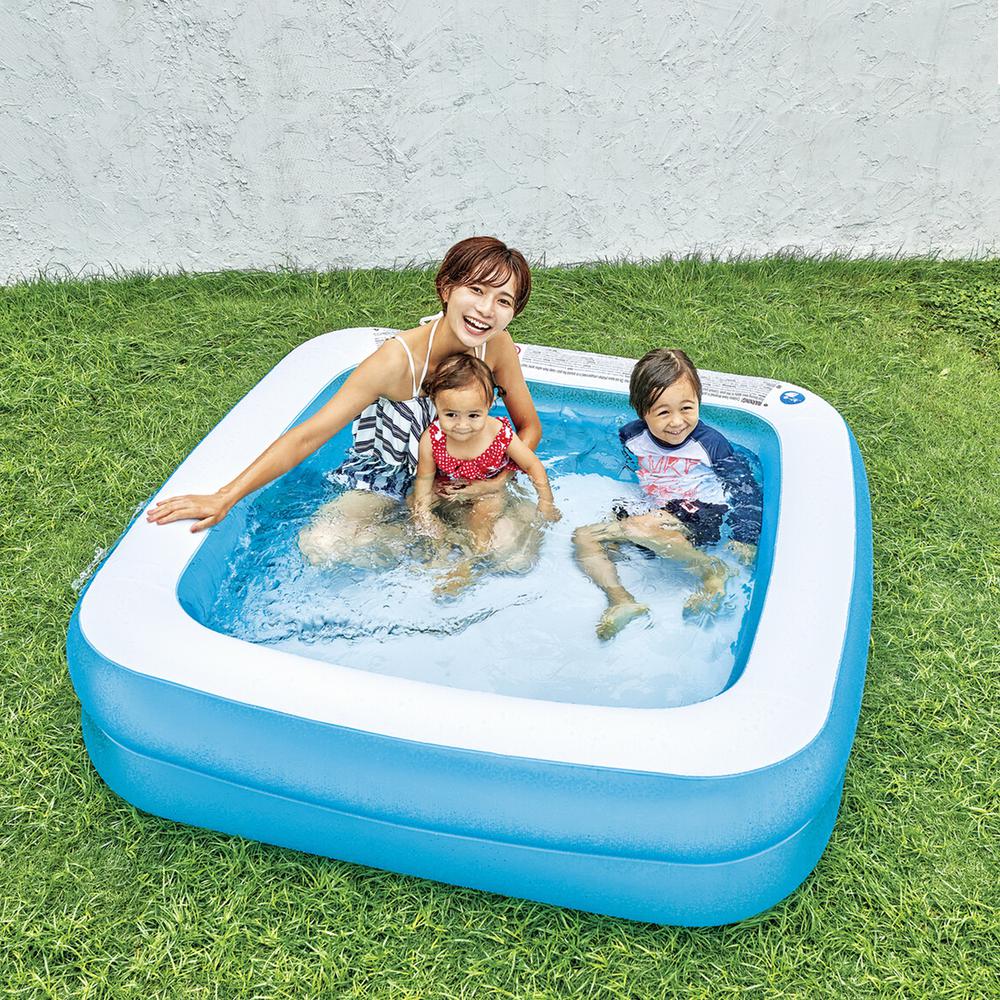 4.75ft. Inflatable Blue and White 2-Ring Swimming Pool. Picture 2