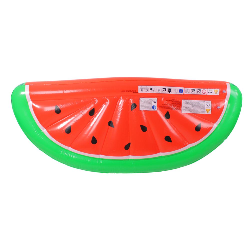 5.75' Inflatable Red and Green Jumbo Watermelon Slice Lounge Pool Float. Picture 1