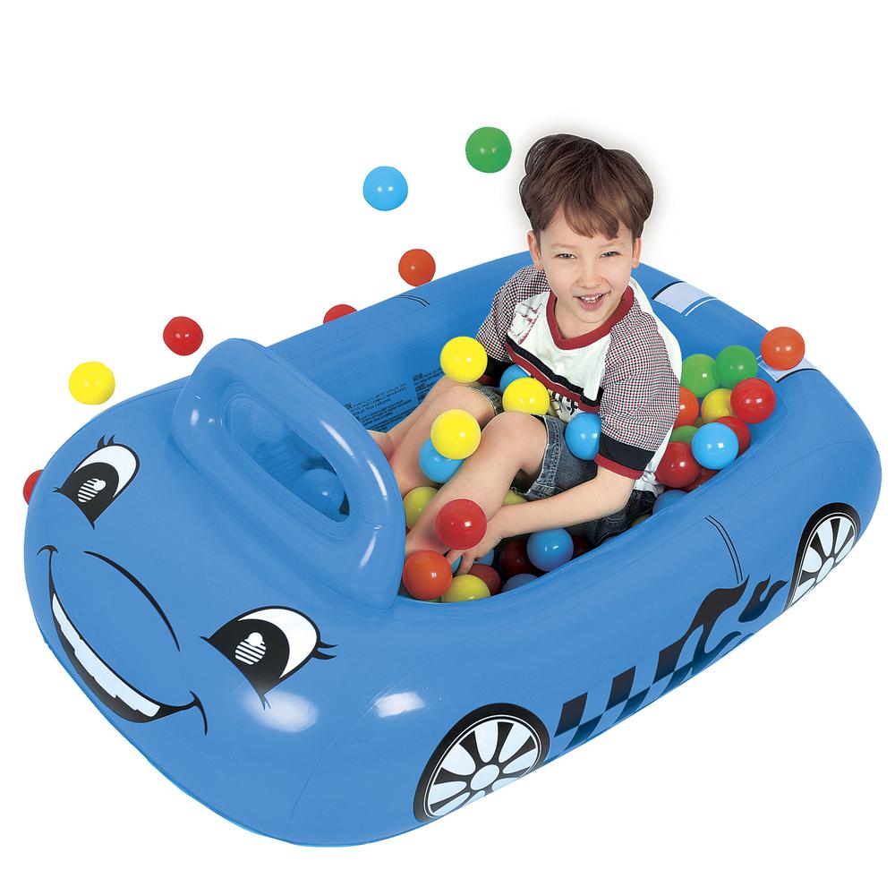 46" Blue Car Kiddie Pool Ball Pit. Picture 1