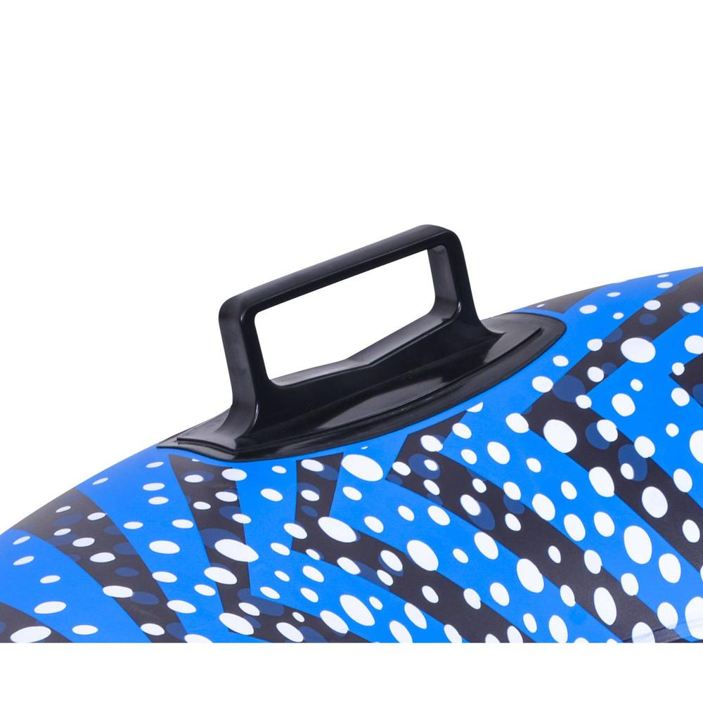 37" Blue and Black Inflatable Ride-On Pool Float or Snow Tube. Picture 3