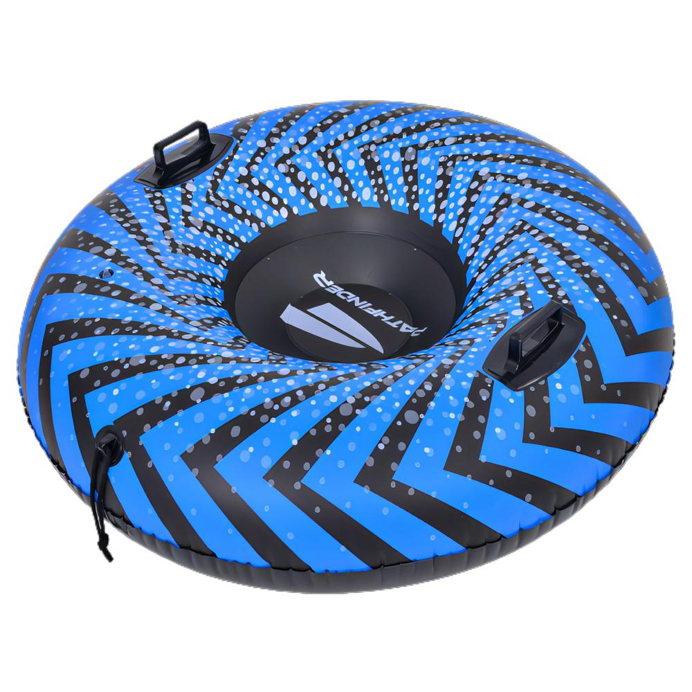 37" Blue and Black Inflatable Ride-On Pool Float or Snow Tube. Picture 5