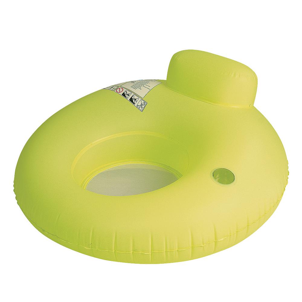 Inflatable Yellow Inner Tube Water Sofa Swimming Pool Lounger Float - 48-Inch. Picture 1