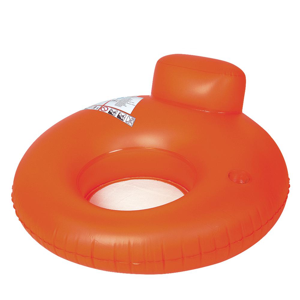 48'' Orange Inflatable Inner Tube Water Pool Sofa Lounger Float. Picture 1