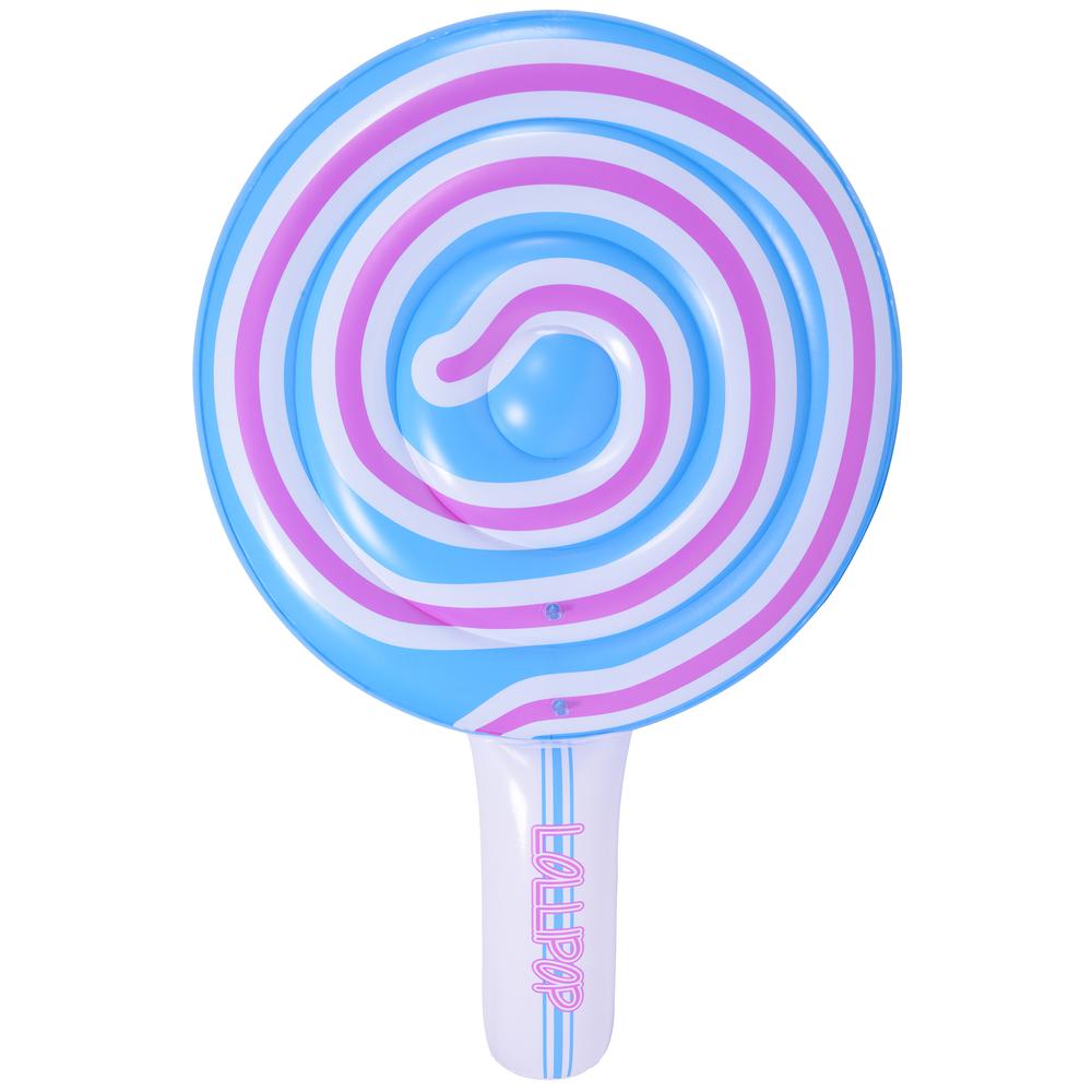 6' Inflatable Blue and Pink Swirl Lollipop Pool Float. Picture 1