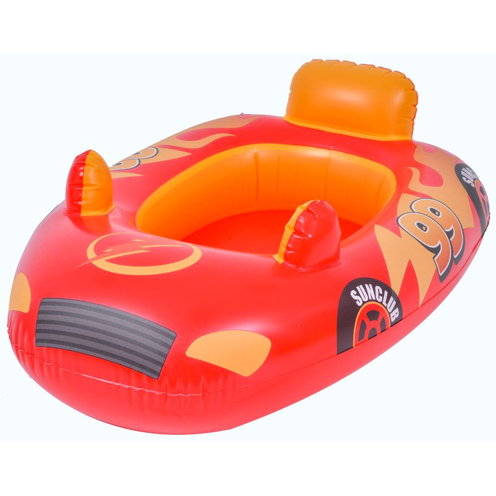 34" Red Children's Race Car Swimming Pool Float. Picture 1