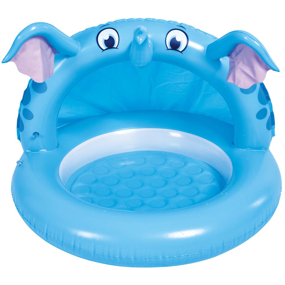 37" Inflatable Elephant Canopy Baby Swimming Pool. Picture 1