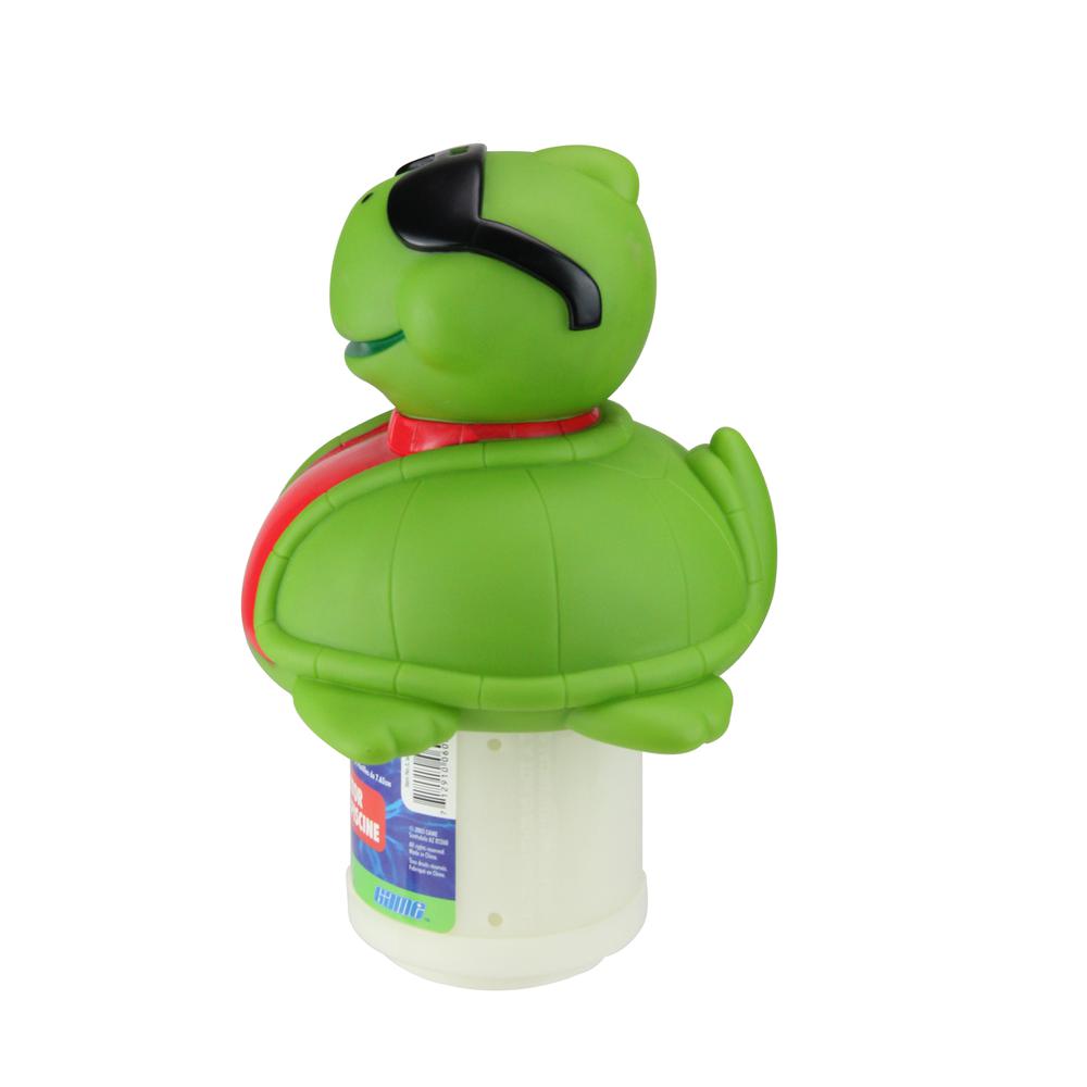 11.5" Green Turtle with Sunglasses Floating Pool Chlorine Dispenser. Picture 3