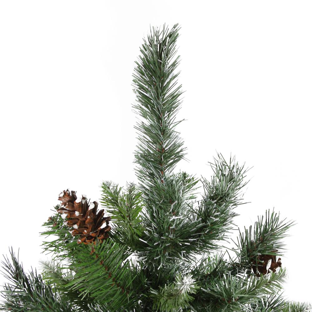 4' Snowy Delta Pine with Pine Cones Full Artificial Christmas Tree - Unlit. Picture 2