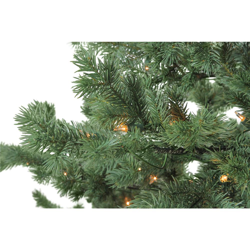 7.5' Pre-Lit Full Green Mountain Pine Artificial Christmas Tree - Clear Lights. Picture 3