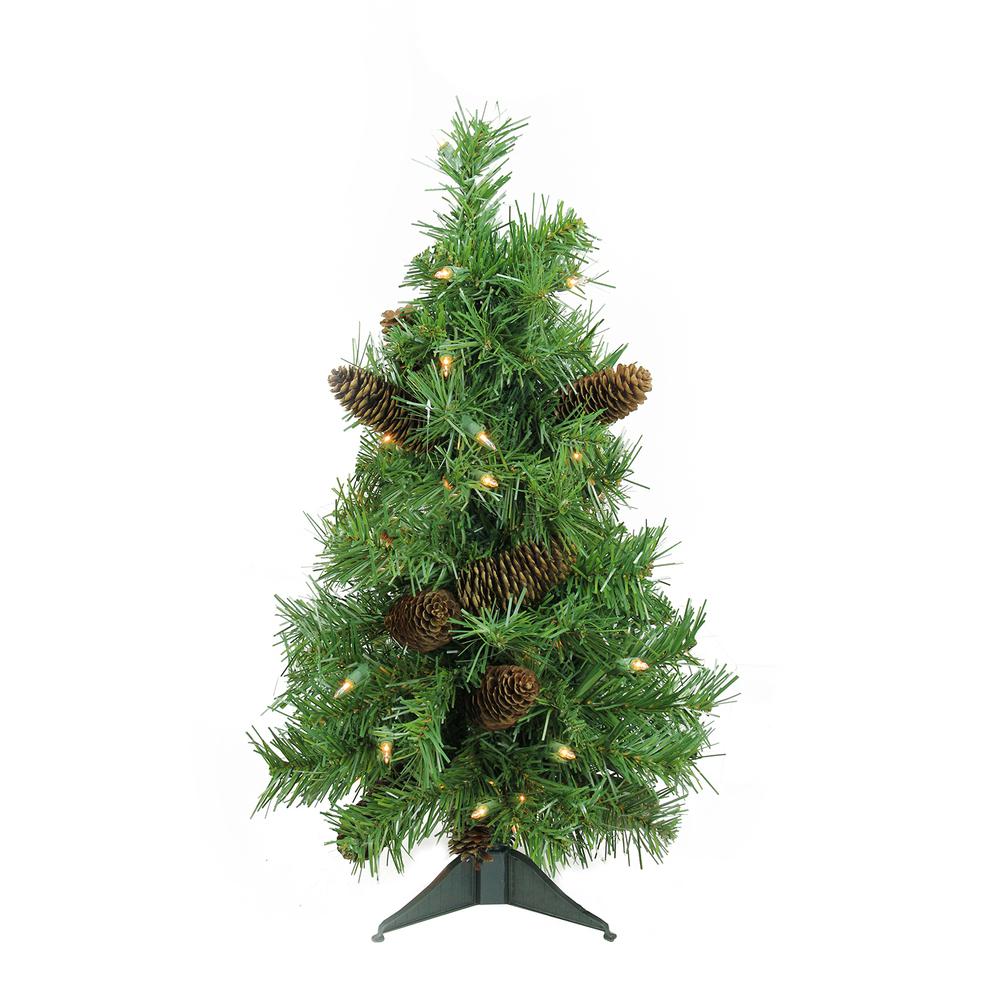 2' Pre-Lit Green Full Dakota Pine Artificial Christmas Tree - Clear Dura-Lit Lights. The main picture.