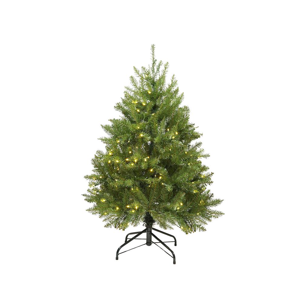4' Pre-Lit Full Northern Pine Artificial Christmas Tree - Warm Clear LED Lights. The main picture.