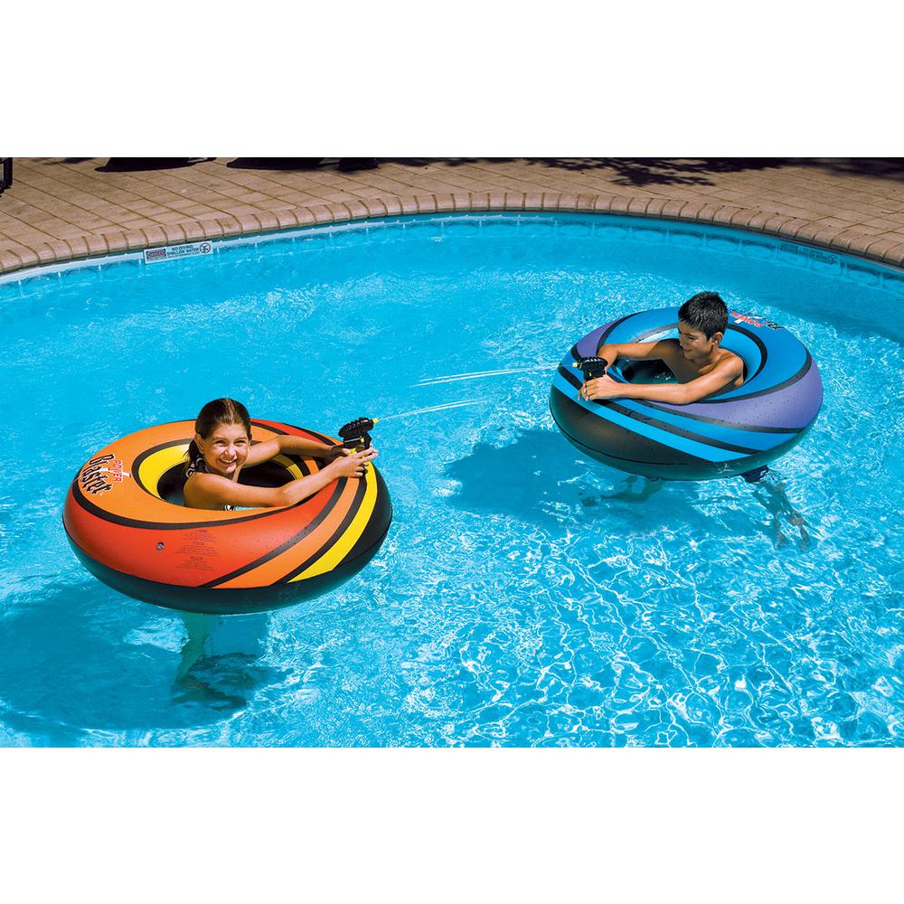 Set of 2 Blue and Orange Inflatable Power Blaster Inner Tubes  40-Inch. Picture 3