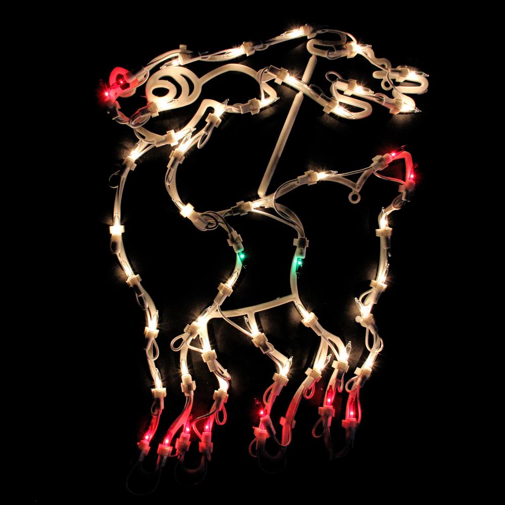18" - Lighted Reindeer Christmas Window Silhouette Decoration. Picture 2
