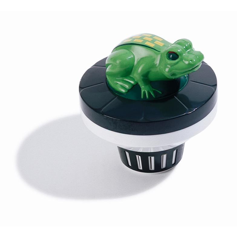 7.5-Inch Green and Black Frog Floating Swimming Pool Chlorine Dispenser. Picture 2