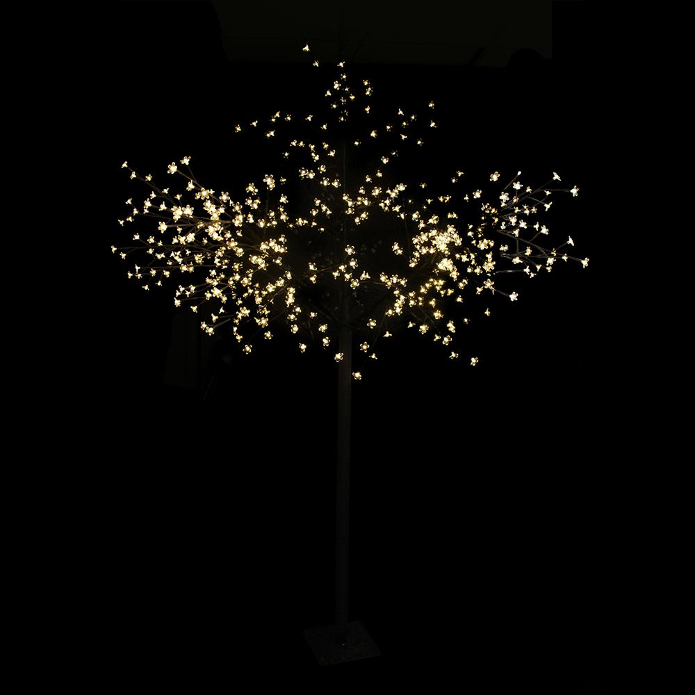8' Multi-Function LED Lighted Cherry Blossom Flower Tree - Warm White Lights. Picture 2