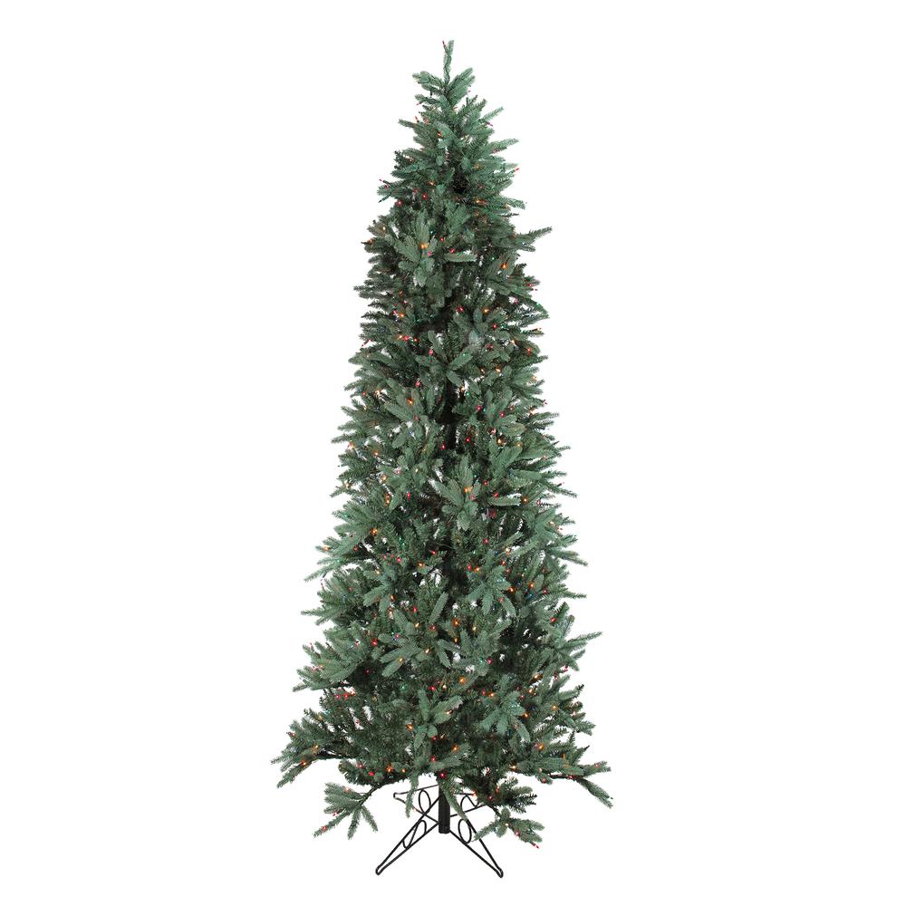 9' Pre-Lit Slim Fresh Cut Carolina Frasier Artificial Christmas Tree - Multi-Color Lights. Picture 1
