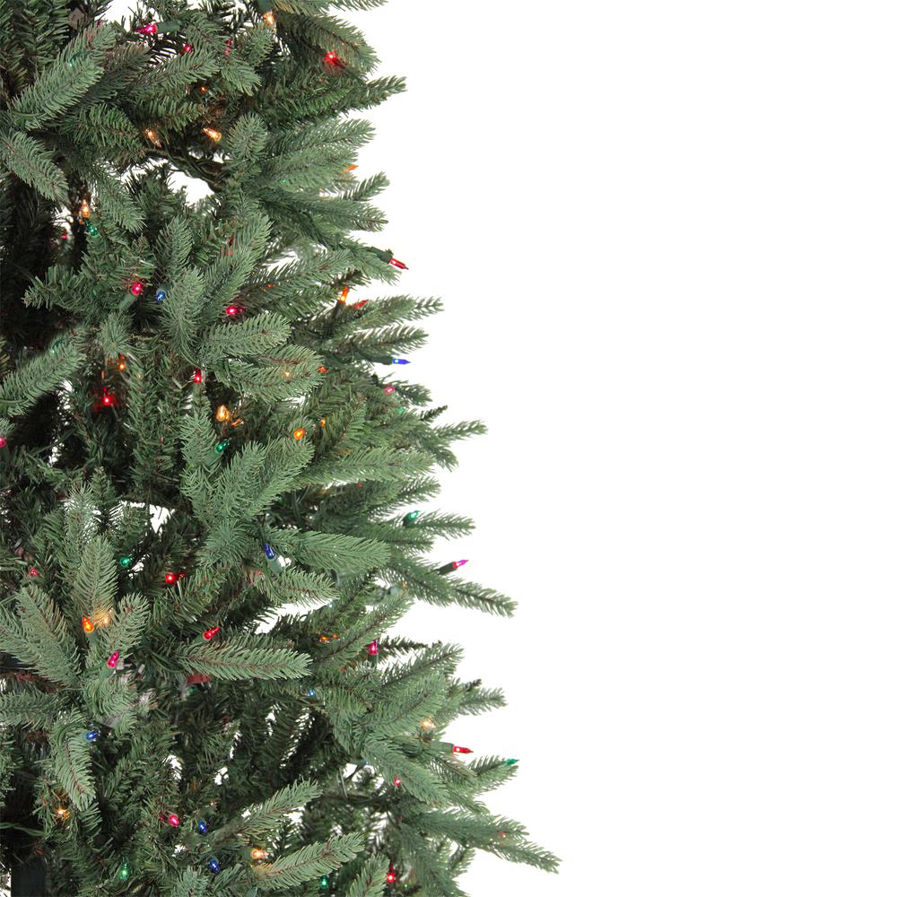 9' Pre-Lit Slim Fresh Cut Carolina Frasier Artificial Christmas Tree - Multi-Color Lights. Picture 2