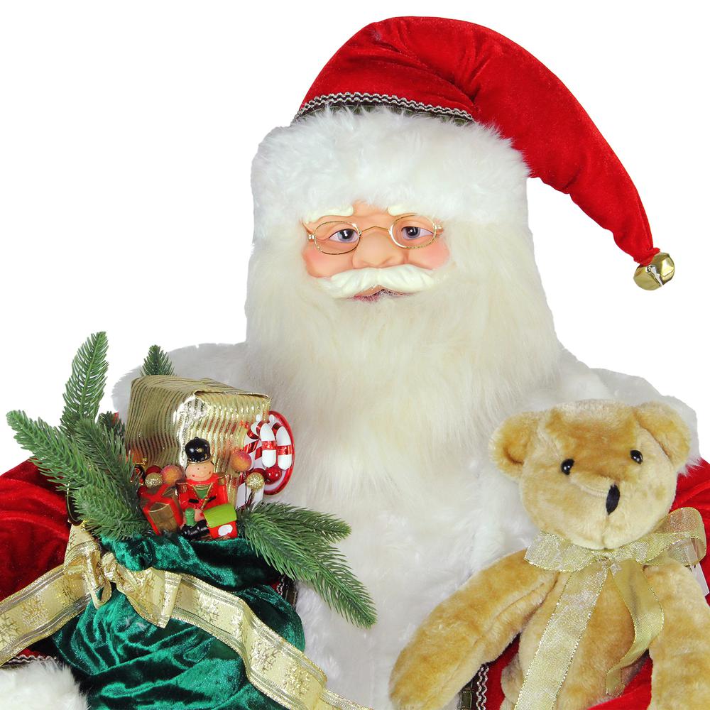 5' Deluxe Traditional Animated and Musical Dancing Santa Claus Christmas Figure. Picture 3