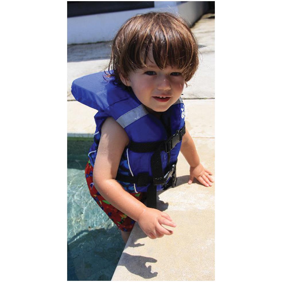 20" Blue Child Infant Life Jacket Vest with Handle - Up to 30lbs. Picture 3