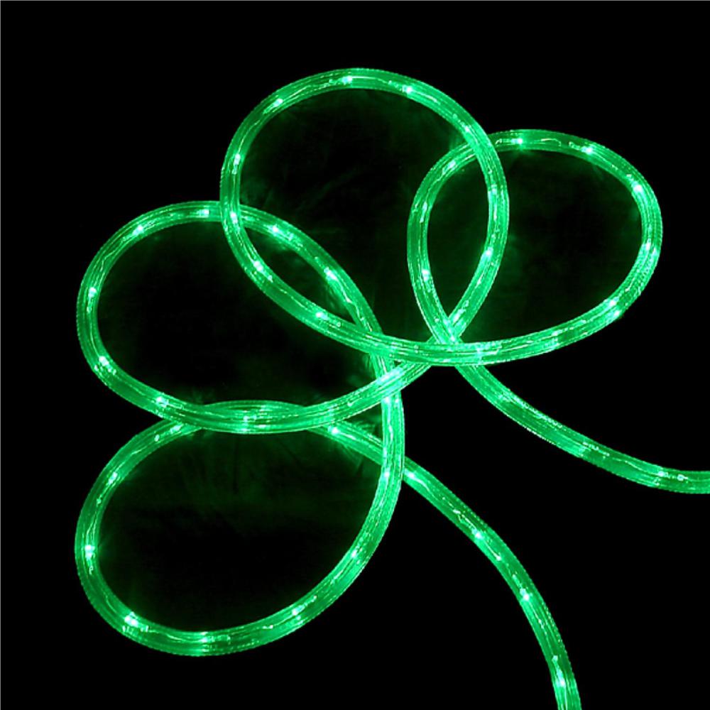 102' Green Outdoor Decorative Christmas Rope Lights. Picture 2