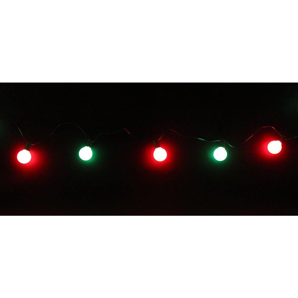 20-Count Red and Green G50 Globe Christmas Light Set  19ft Green Wire. Picture 2