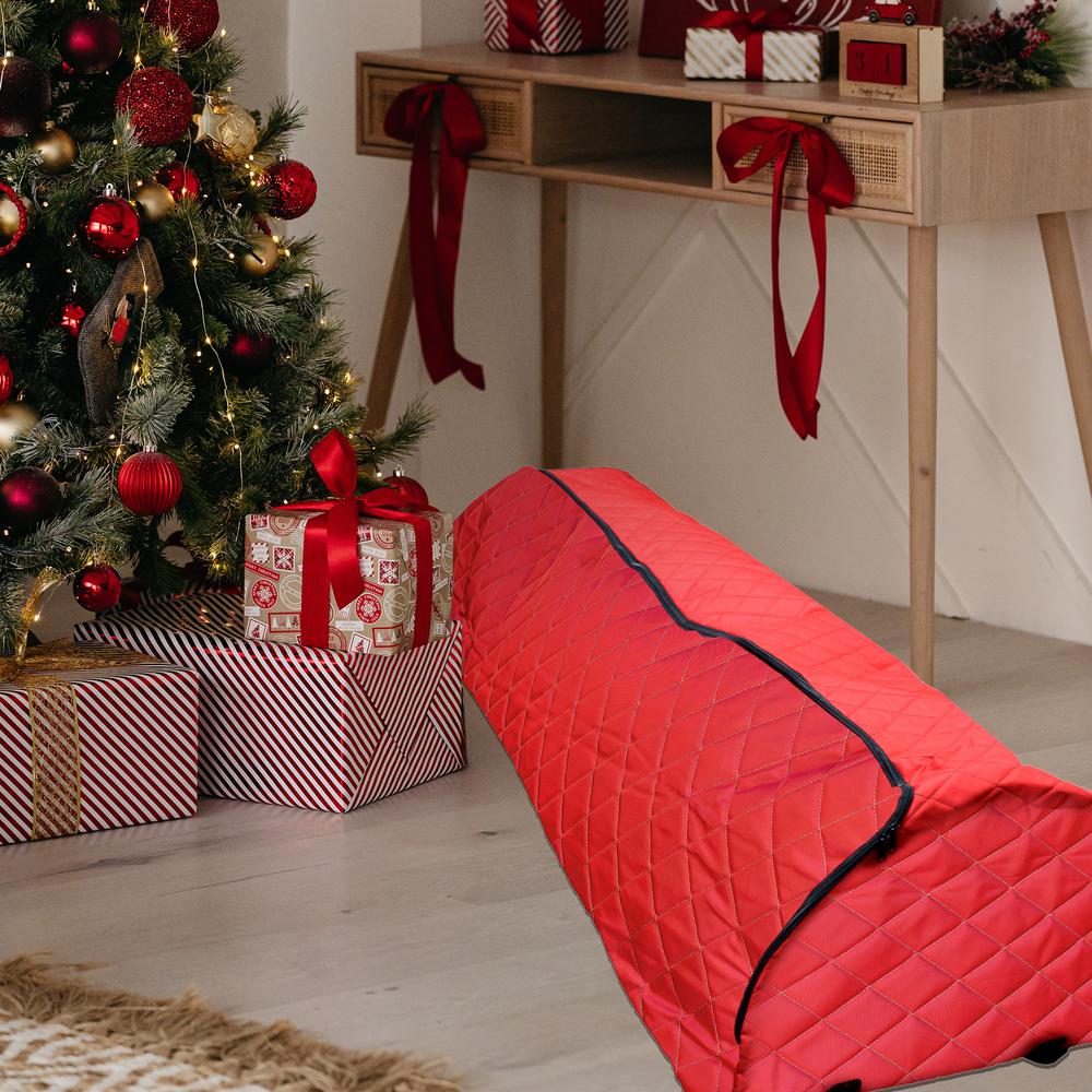 Quilted Rolling Artificial Christmas Tree Storage Bag For Trees Up to 9ft. Picture 2
