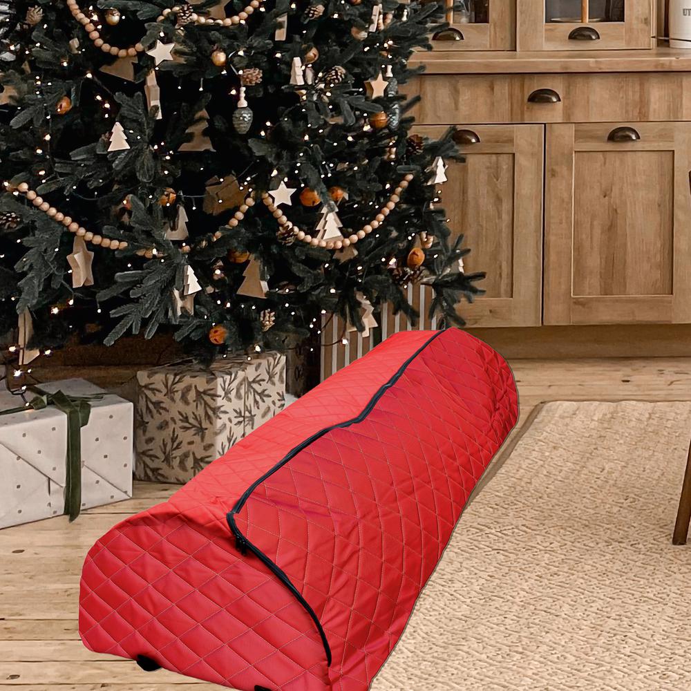 Quilted Rolling Artificial Christmas Tree Storage Bag For Trees Up to 9ft. Picture 3