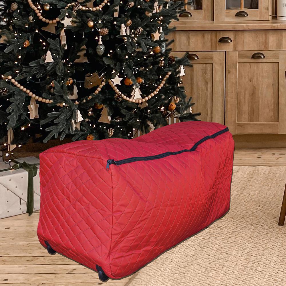 Expandable Quilted Rolling Christmas Tree Bag For Trees 6-9ft. Picture 3