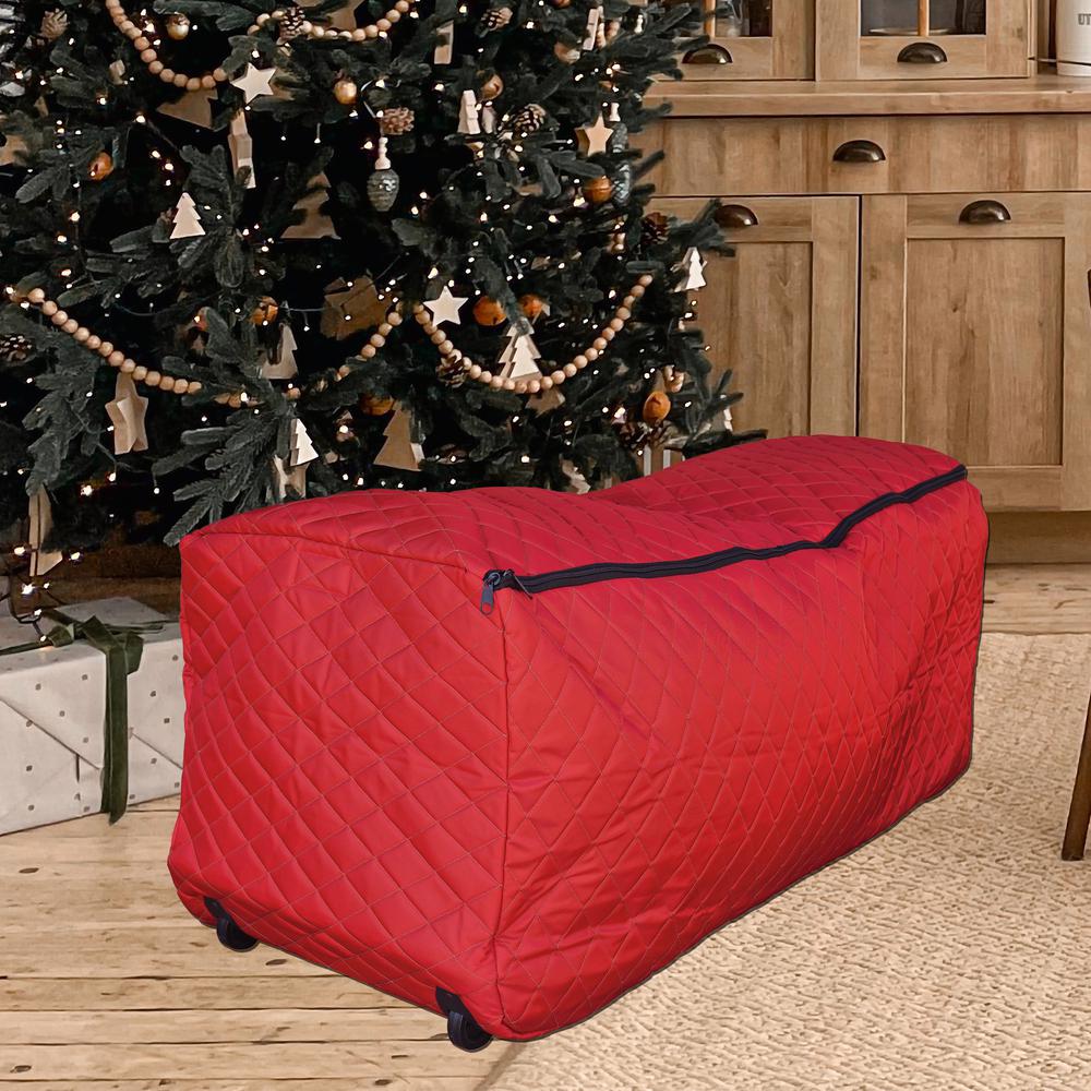 Expandable Quilted Rolling Christmas Tree Bag For Trees 9-12ft. Picture 3