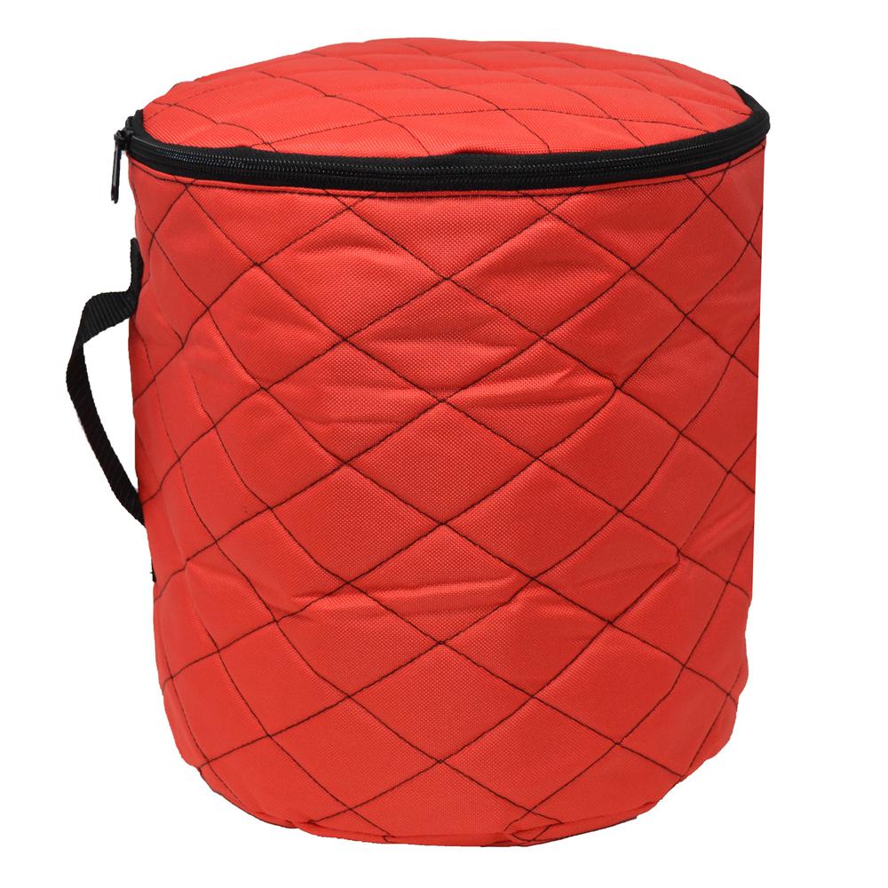 3 Reel Red Christmas Light Set Quilted Storage Bag. Picture 2
