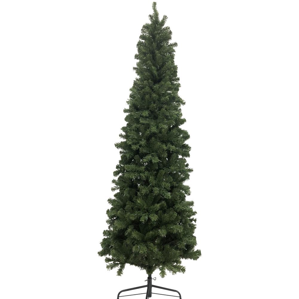 7.5' Pre-Lit Hazelton Spruce Pencil Artificial Christmas Tree  Clear Lights. Picture 2