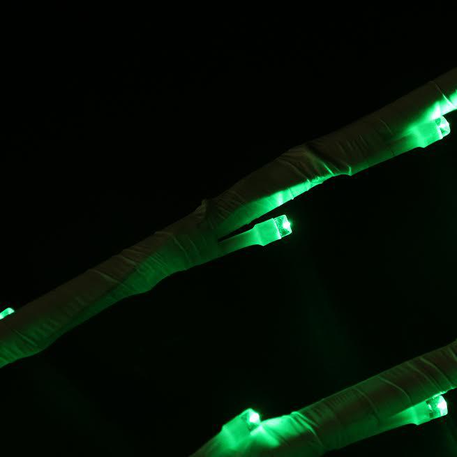 Set of 6 Enchanted Garden LED Green Lighted Branch Sprays 6'. Picture 3