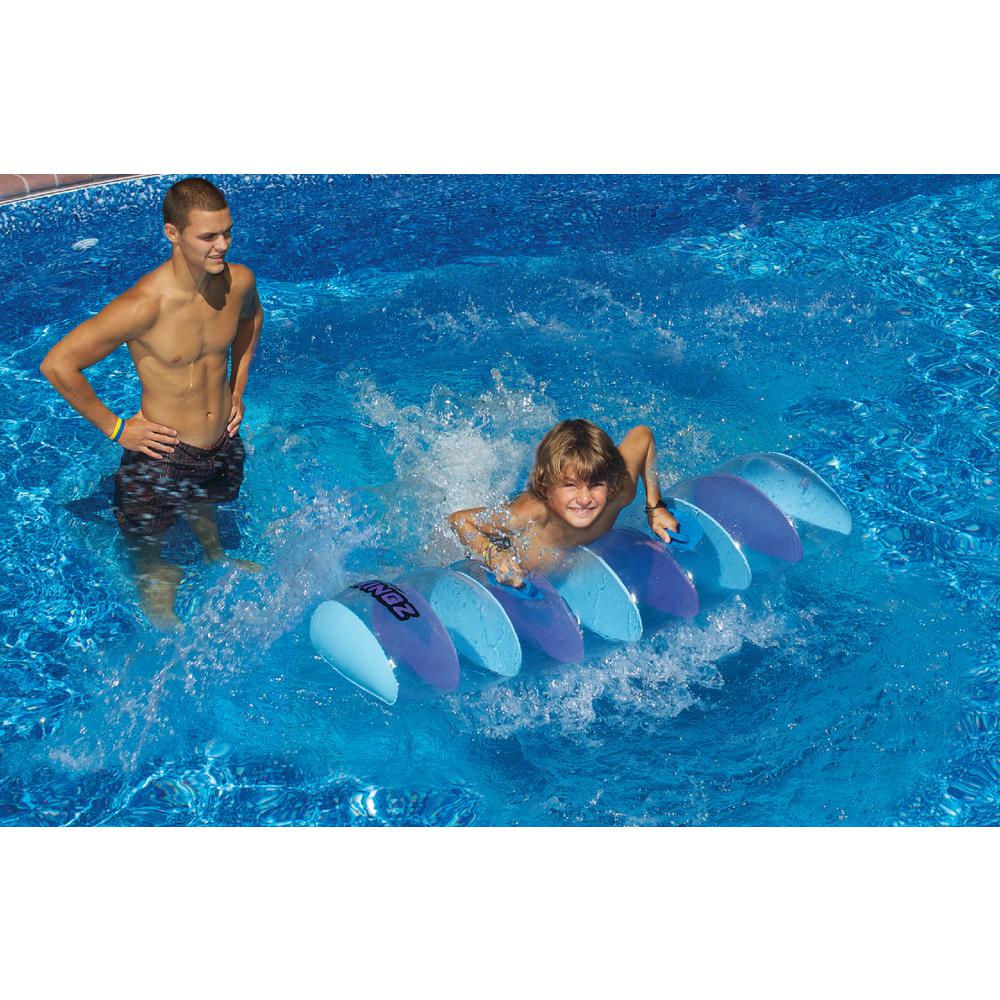 45" Inflatable Clear and Blue Swimming Pool Dive Board. Picture 2