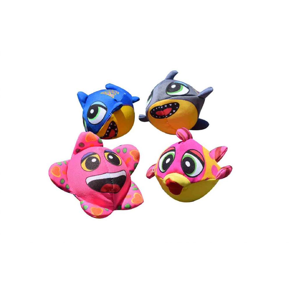 Set of 4 Pink and Yellow Fish Splasher Bombs Outdoor Pool Game 5". Picture 1