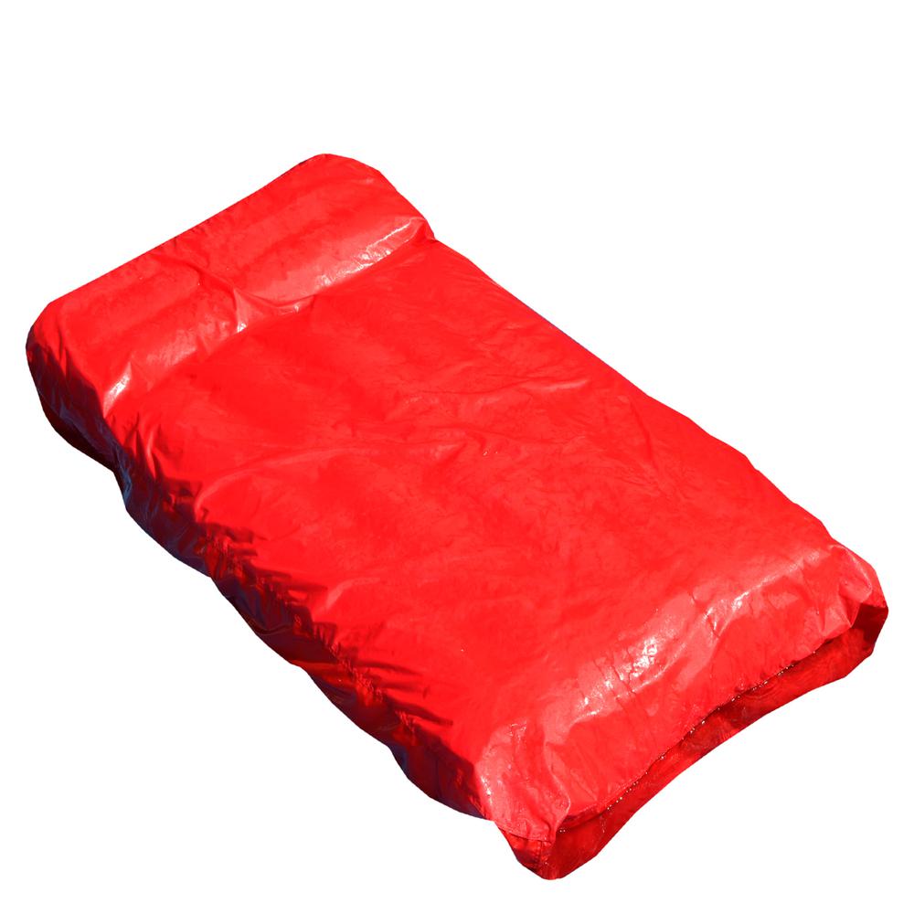 72-Inch Red Inflatable SunSoft Swimming Pool Mattress Lounger Float. Picture 1