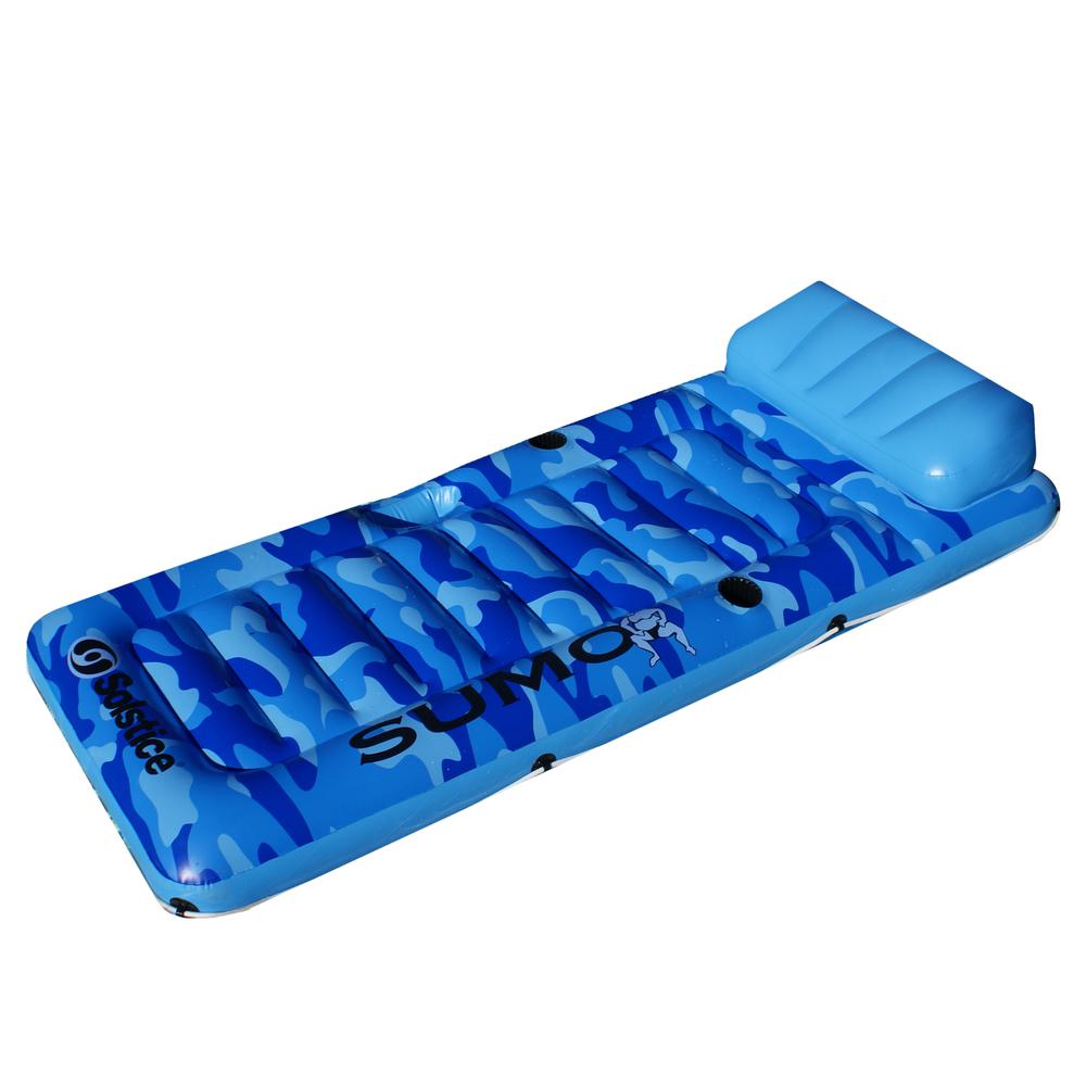 81-Inch Inflatable Blue Camouflage Sumo Sized Swimming Pool Raft. Picture 1