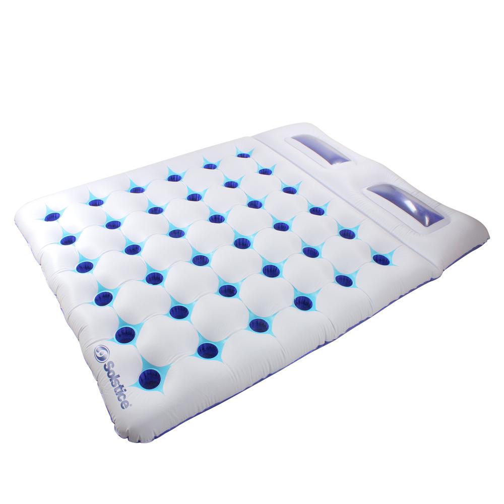 Inflatable Dual Window Pool Air Mattress - Blue and White - 76". Picture 2
