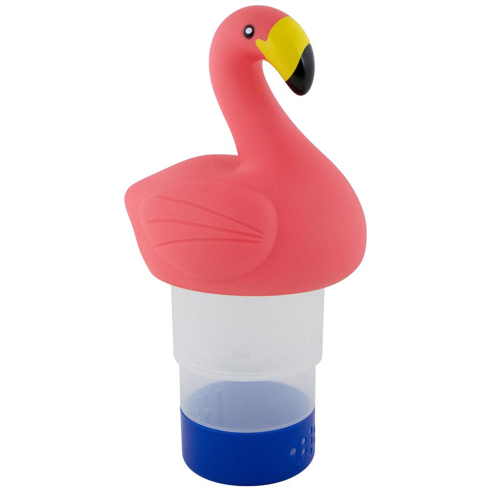 12" Pink Flamingo Floating Pool Chlorine Dispenser. Picture 1